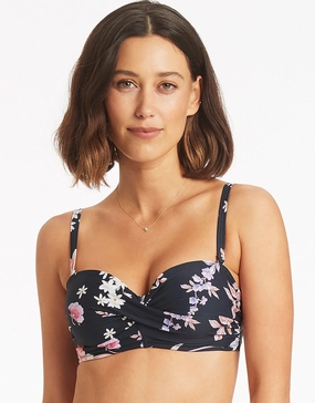 Martini Twist Bandeau Bikini Top - Black Sea Level - Sea Level swimwear clearance