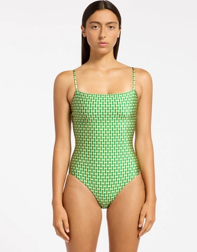 Mattala Geo Minimal Tank Swimsuit - Flora Jets - Jets swimwear best price