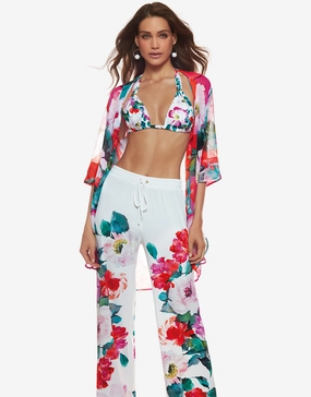 Melania Beach Trouser - Floral Multi Roidal - Roidal activewear best price