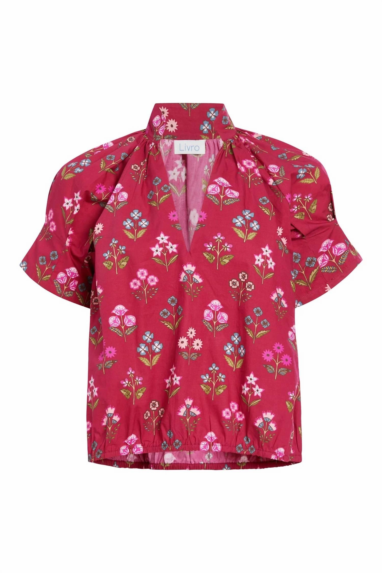Merritt Top In Holiday Flowers