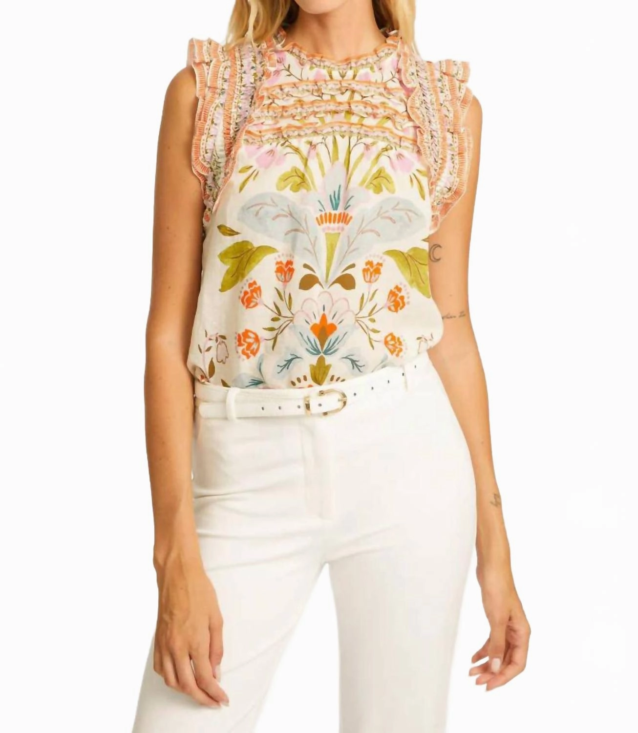 Michelene Top In Vintage Floral
