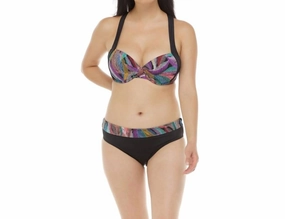 Mid Waist Fold Bikini Bottom In Plumage Swim Womens - scoop neck swimsuits