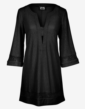 Midi Tunic - Black Maryan Mehlhorn - Maryan Mehlhorn dresses