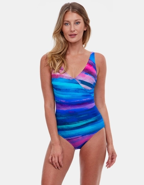 Midnight Light Surplice Swimsuit - Multi Gottex - Gottex swimsuits discount