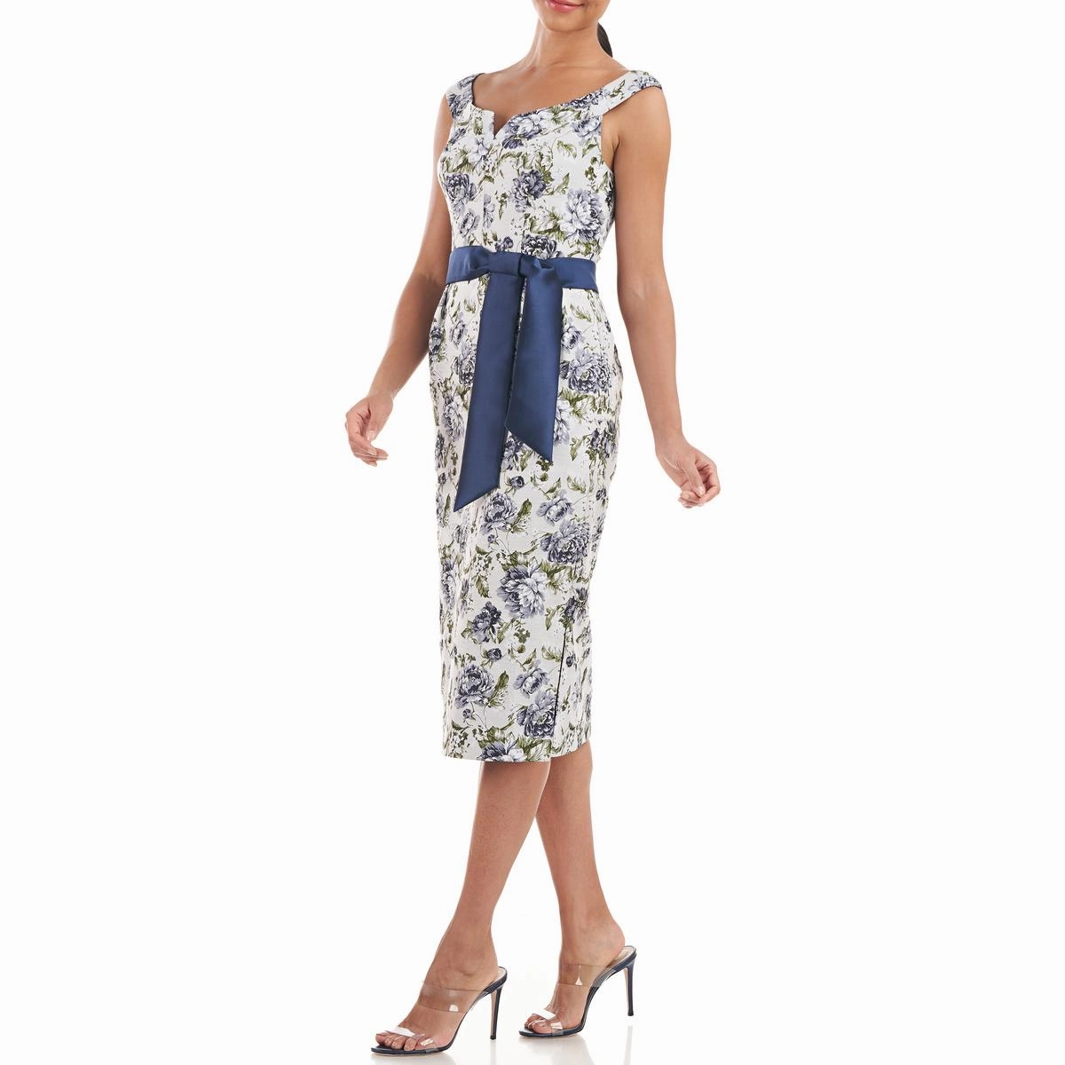 Millie Womens Floral Sheath Cocktail and Party Dress