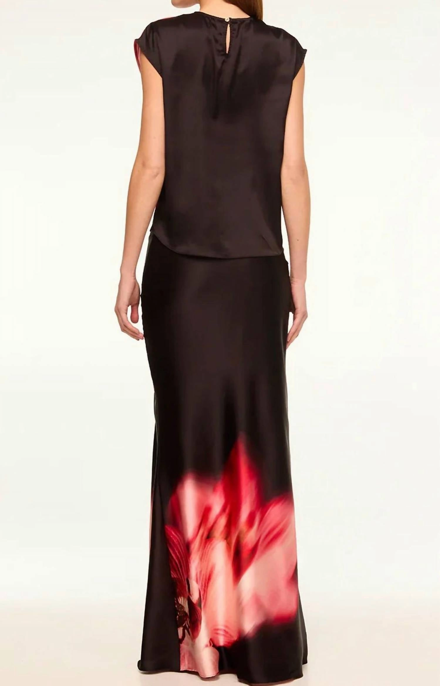 Misa Jessie Cap Sleeve Top In Midnight Orchid