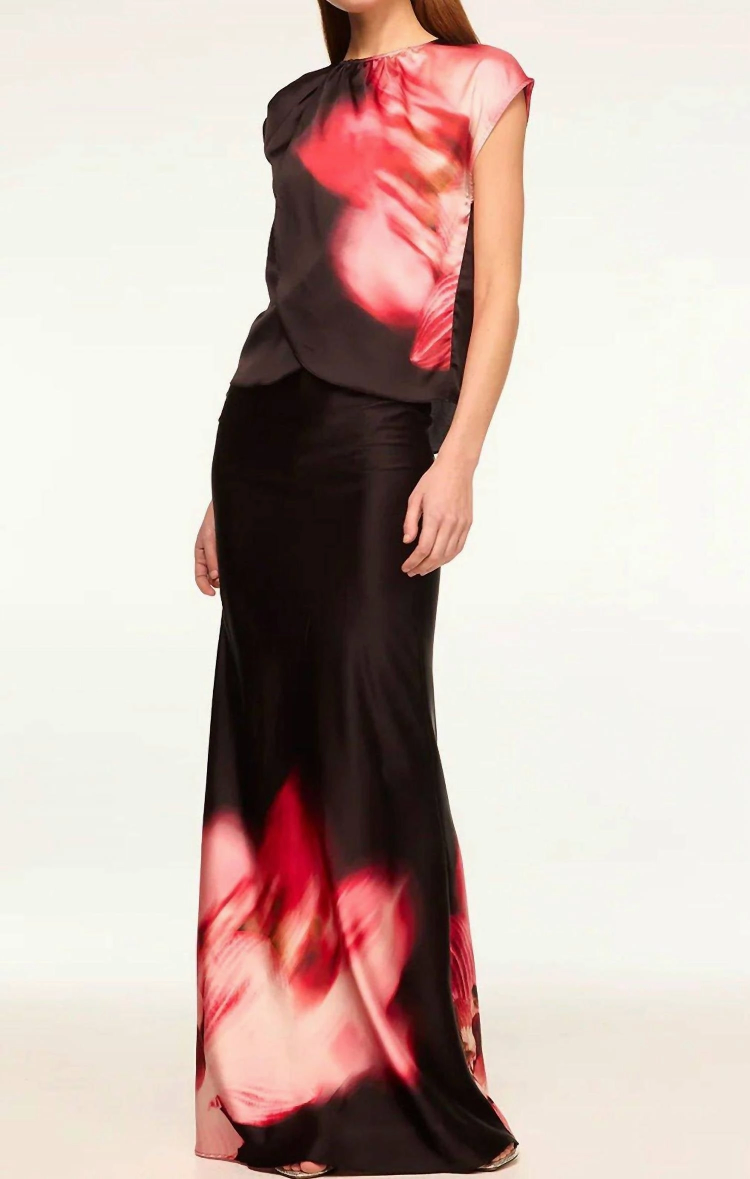 Misa Jessie Cap Sleeve Top In Midnight Orchid