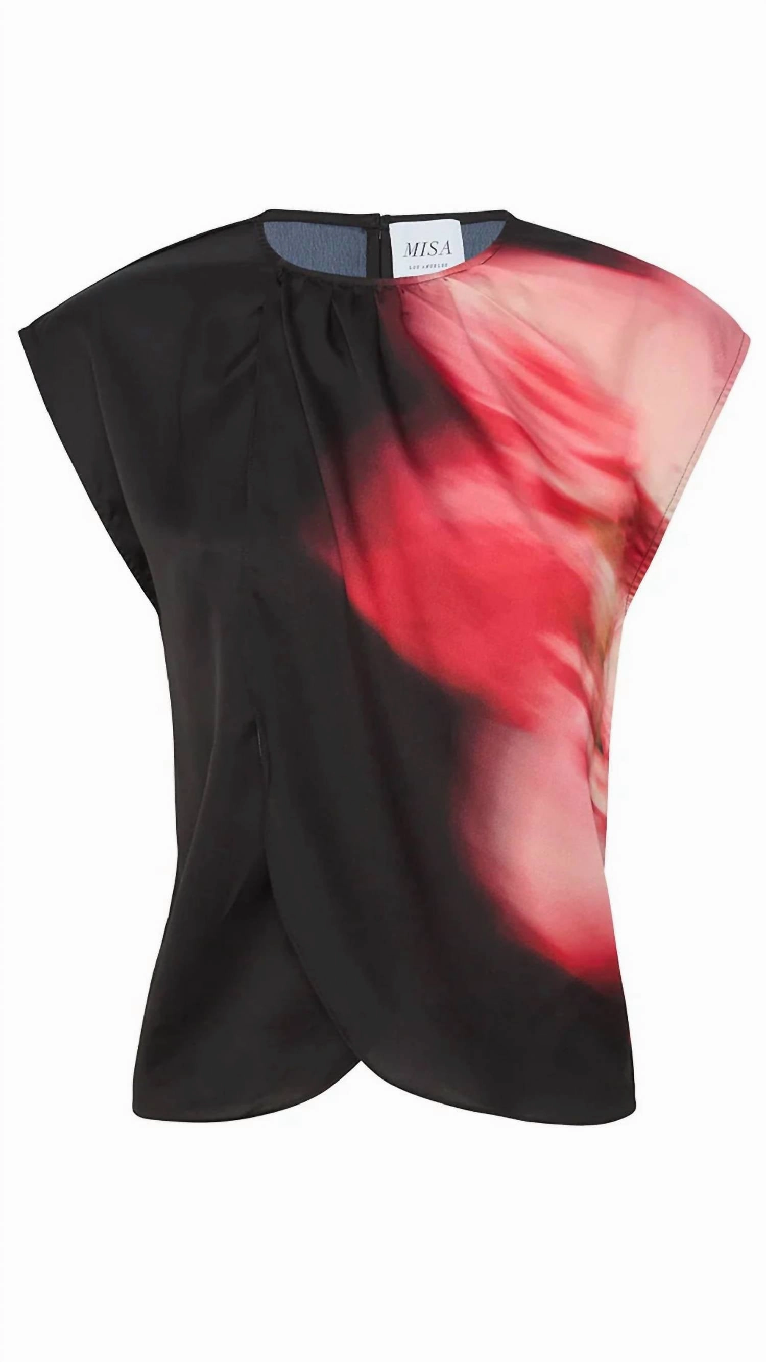 Misa Jessie Cap Sleeve Top In Midnight Orchid
