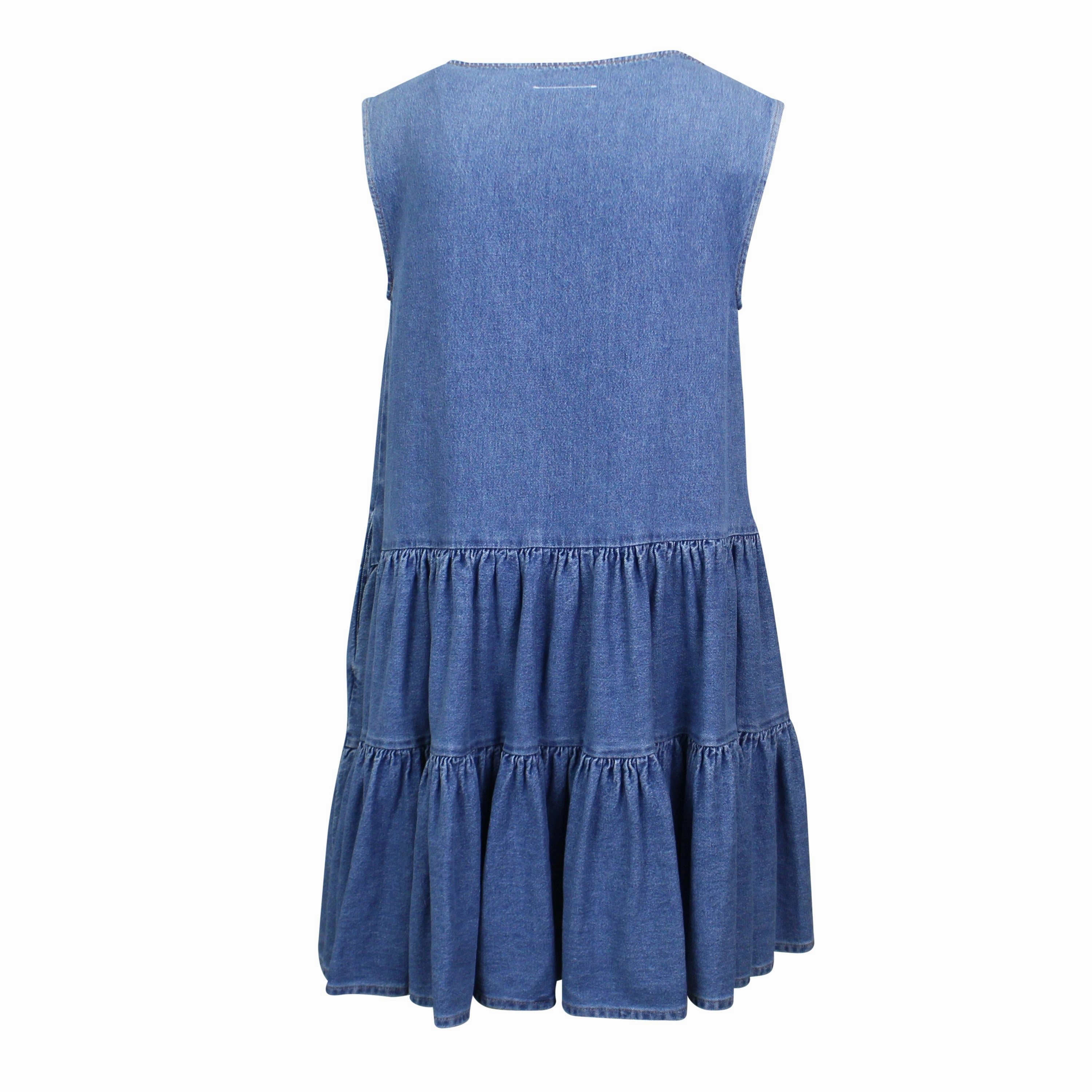 Mm6 Maison Margiela Denim Sleeveless Dress - Blue