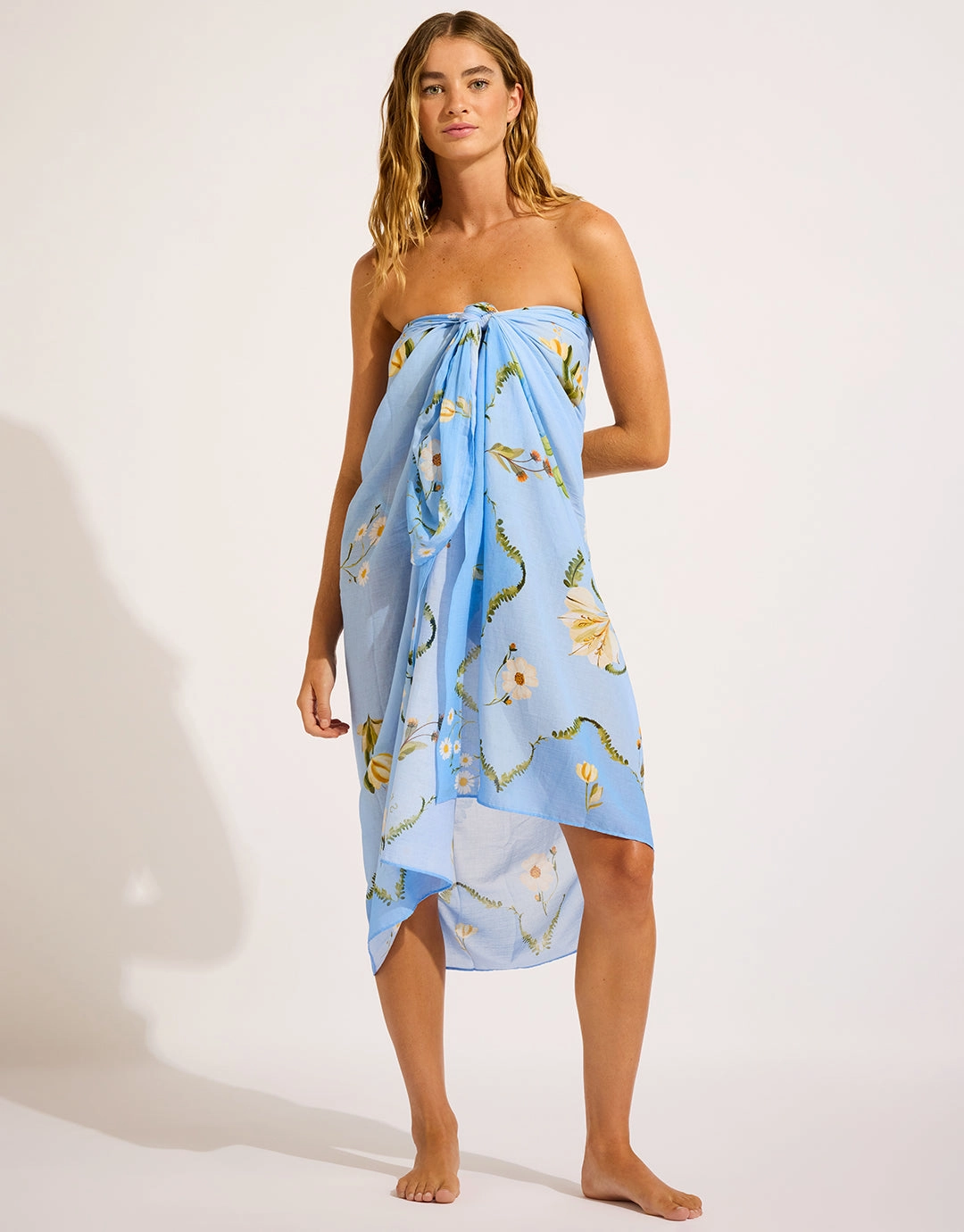 Modern Romance Sarong - Powder Blue