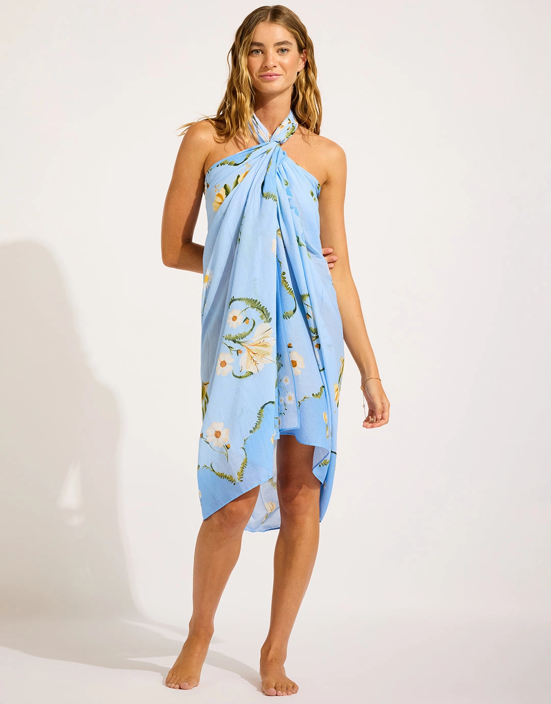 Modern Romance Sarong - Powder Blue