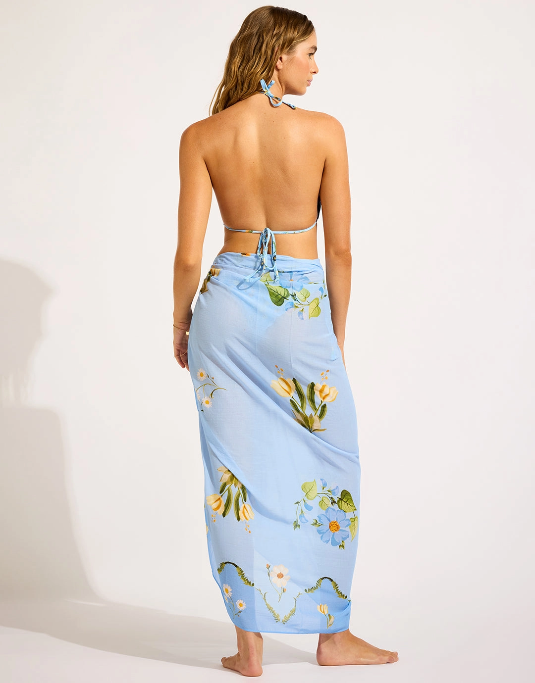Modern Romance Sarong - Powder Blue