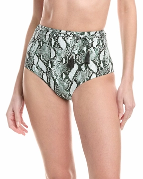 Monte and Lou Retro High-Waist Bikini Bottom Swim Womens - bandeau bikinis clearance