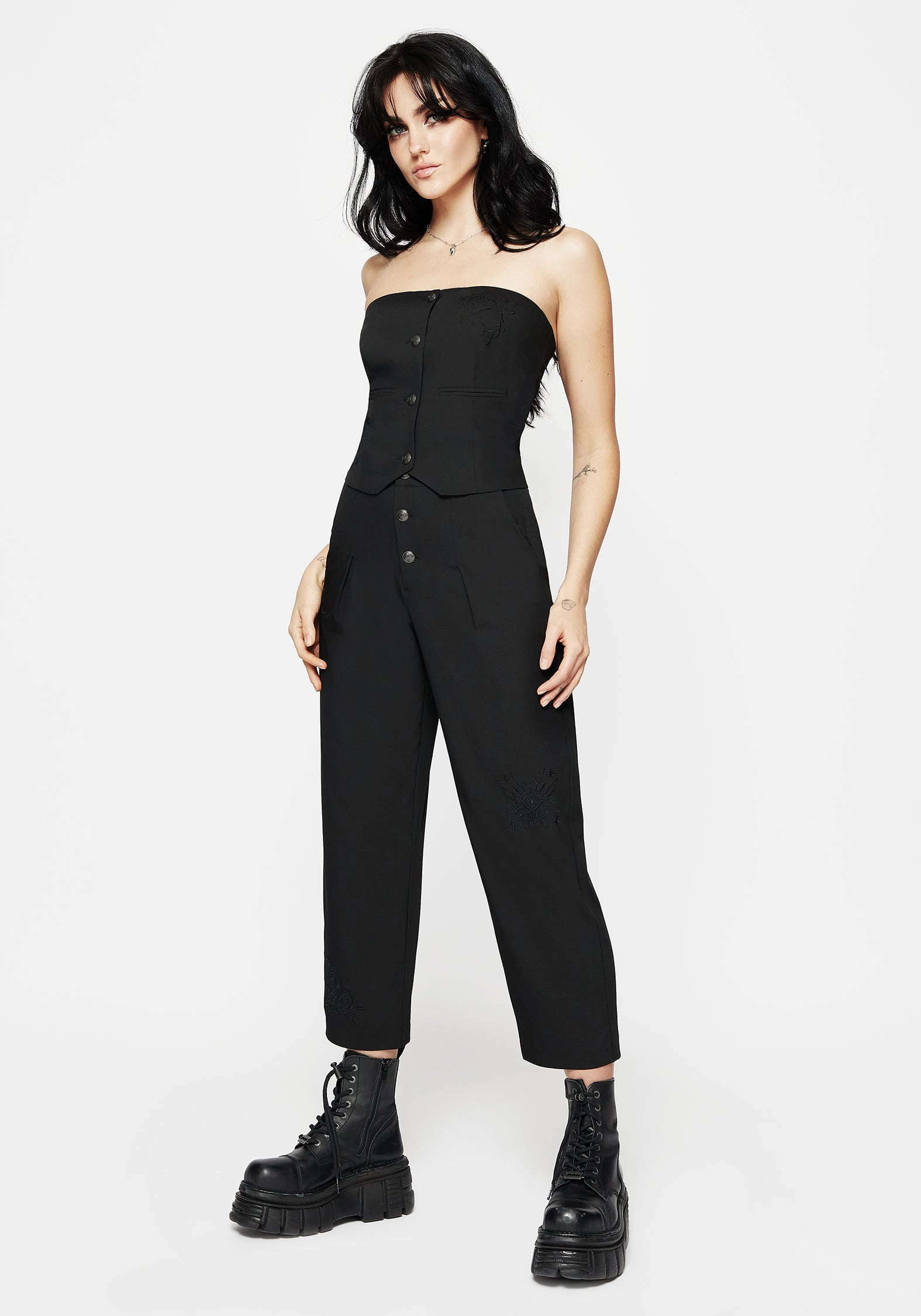 Moonbow Embroidered Tailored Trouser