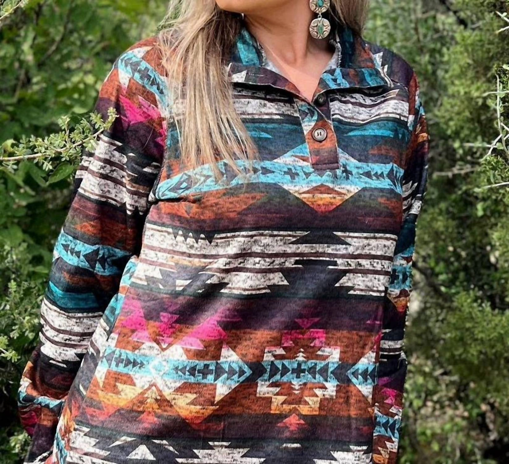 Mount Knitted Pullover Longsleeve Top In Multi
