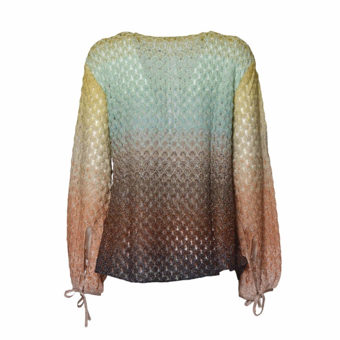 Multicolor Dgrad Viscose Lam Lace Blouse