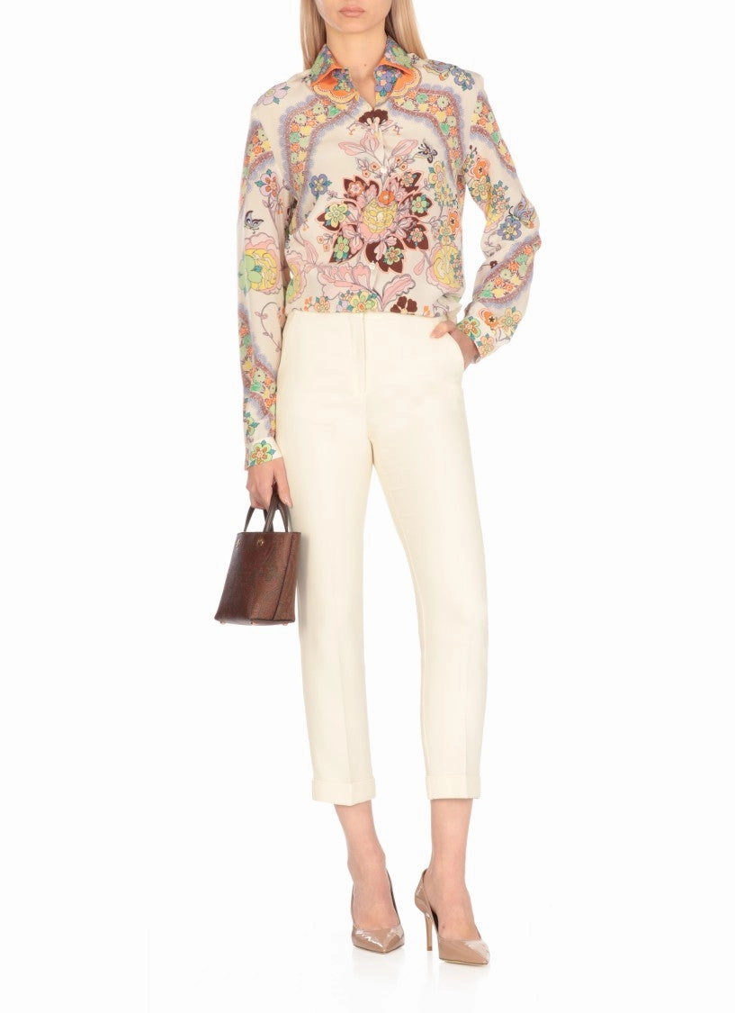 Multicolor Paisley Pattern Etro Silk Shirt