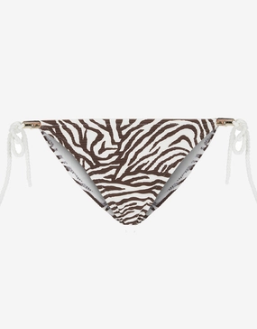 Namibia Rope Tie Side Pant - Brown/White Swim Womens - swimsuits outlet