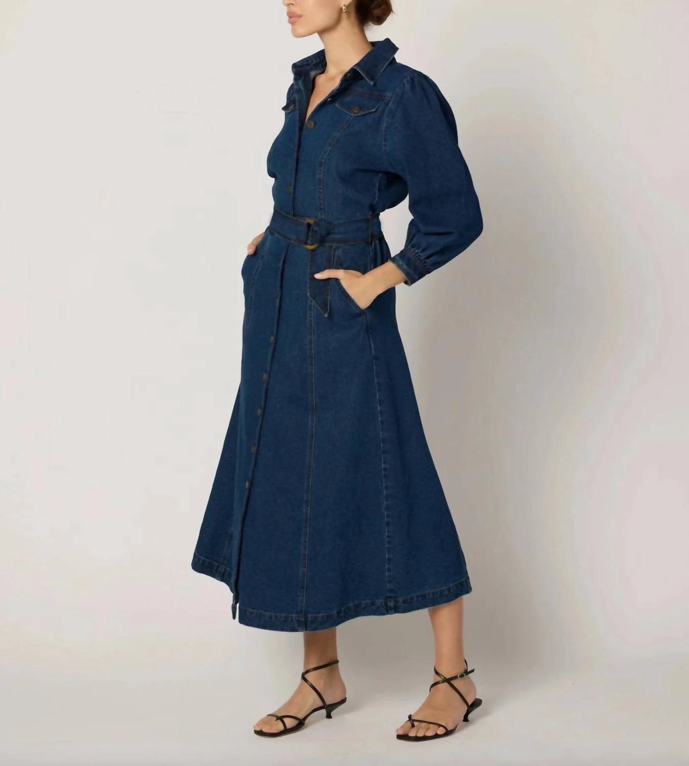 Naya Midi Dress In Denim
