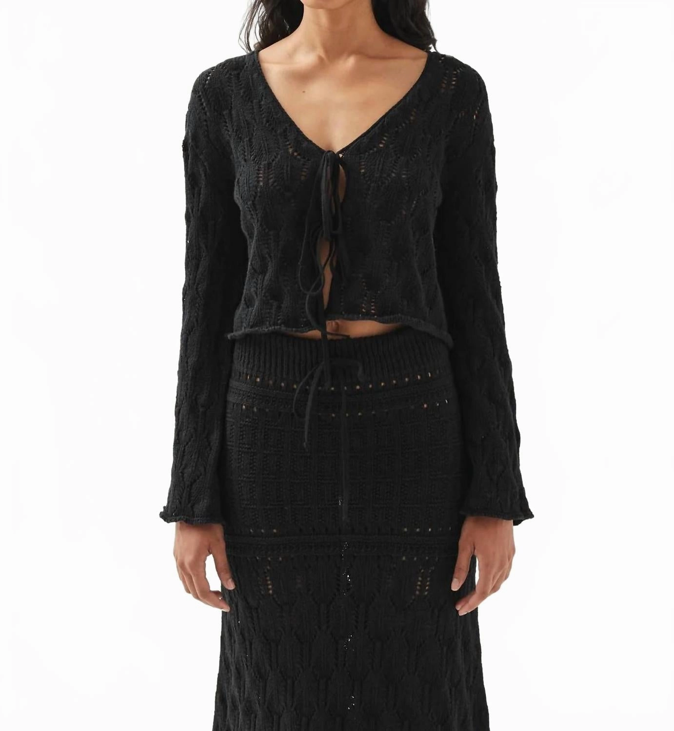 Neli Tricot Sweater In Black