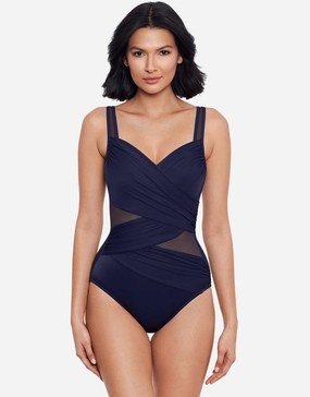 Network Madero Swimsuit - Midnight Miraclesuit - Miraclesuit swimwear clearance