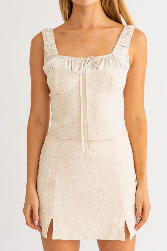 Newport Manor Cream Floral Top