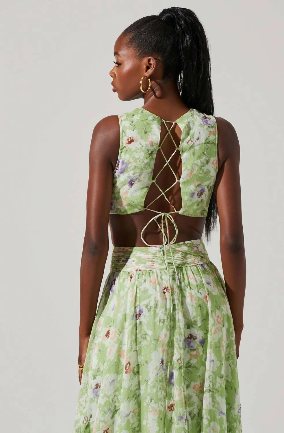 Noya Dress In Green Floral