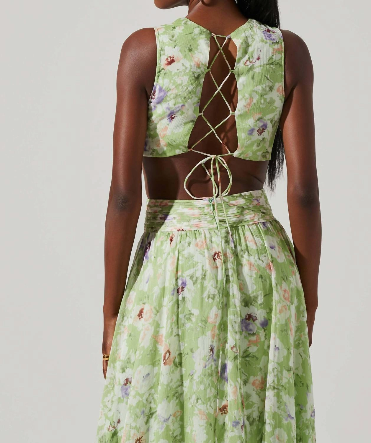 Noya Dress In Green Floral