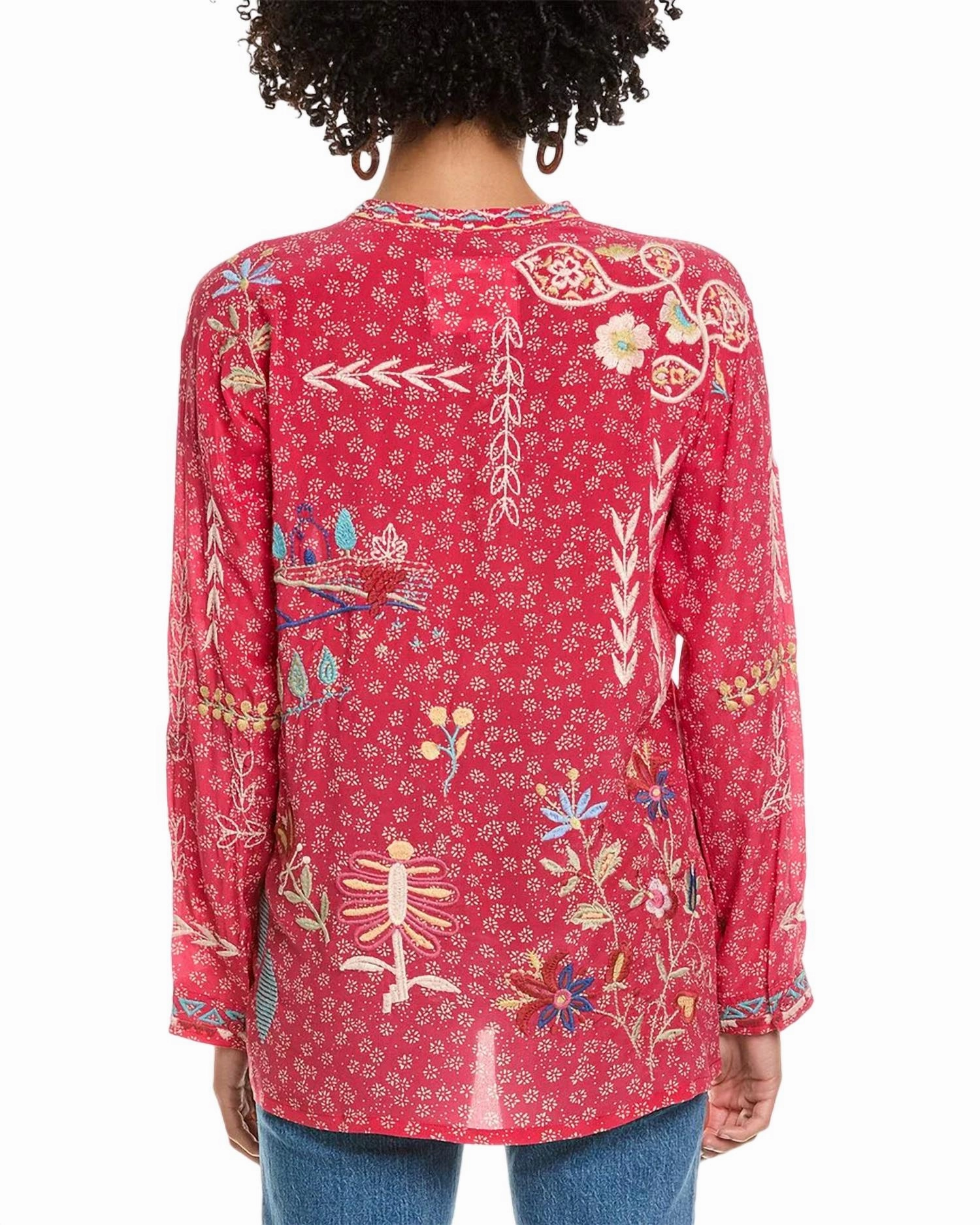 Oanna Blouse In Red Multi