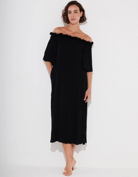 Off The Shoulder Dress - Black Watercult - Watercult swimsuits sale