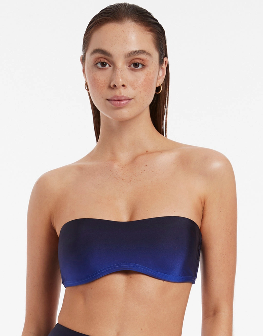 Oia Sunset Minimal Bandeau Bikini Top - Ocean Swim Womens - one-pieces cheap