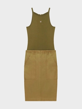 Olive Knit Top and Skirt Dress wedding dresses promo