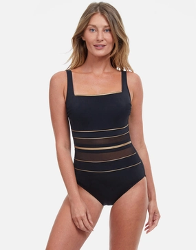 Onyx Square Neck Swimsuit - Black Swim Womens - crochet bikinis sale
