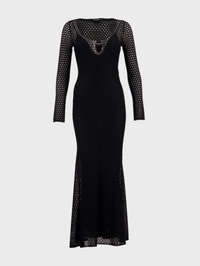 Openwork Lurex Maxi Dress wedding dresses promo