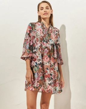 Opulence Tunic - Black Bloom Maryan Mehlhorn - Maryan Mehlhorn dresses