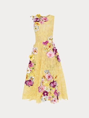Orchid Embroidered Picot Lace Dress wrap dresses clearance