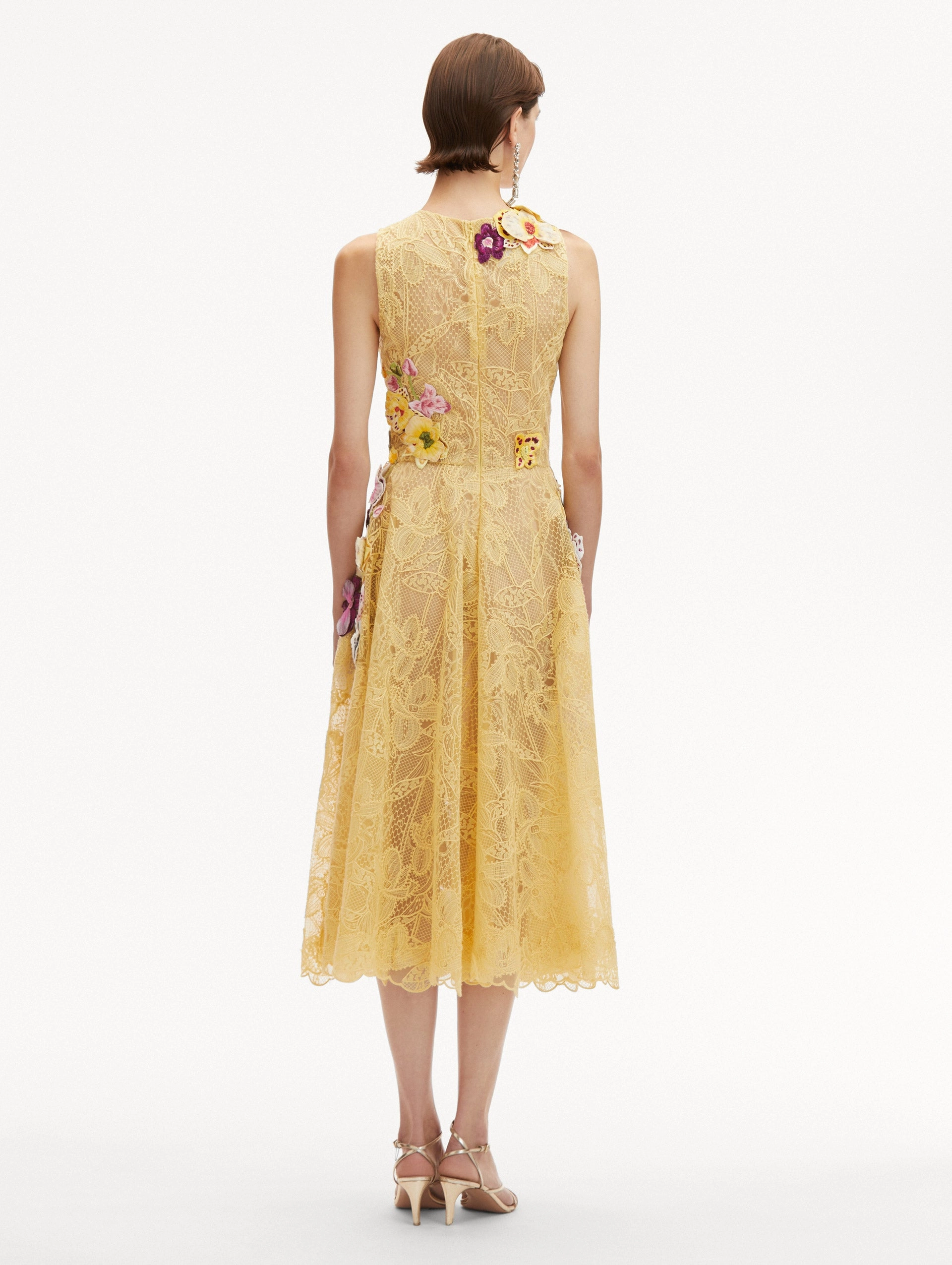 Orchid Embroidered Picot Lace Dress