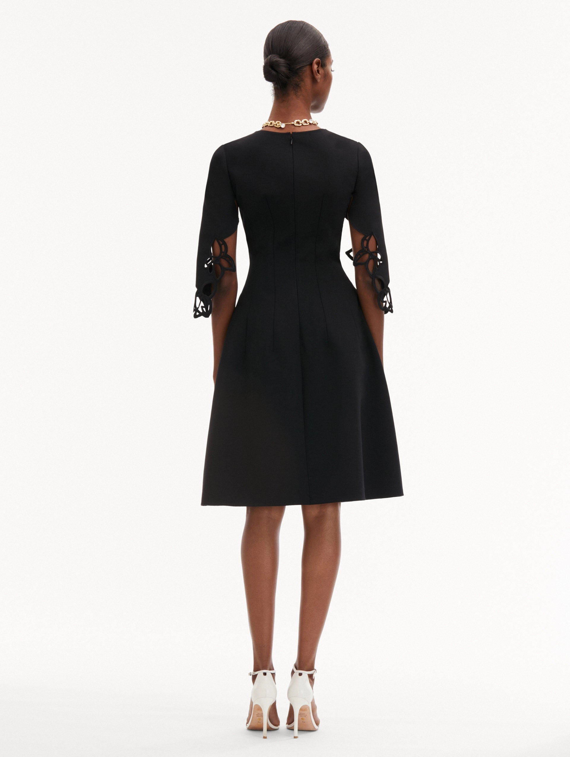 Orchid Sleeve Split Neck Dress