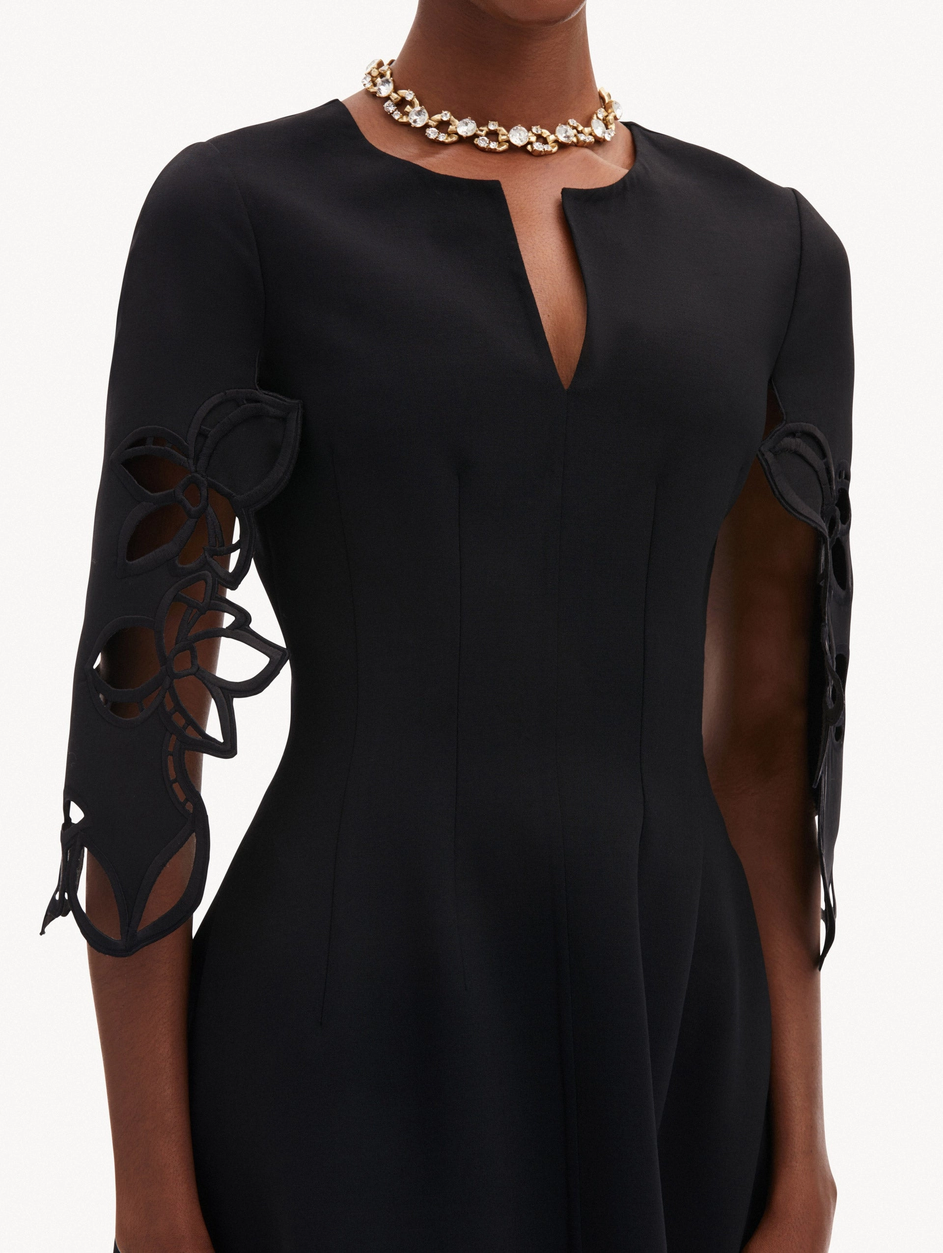 Orchid Sleeve Split Neck Dress