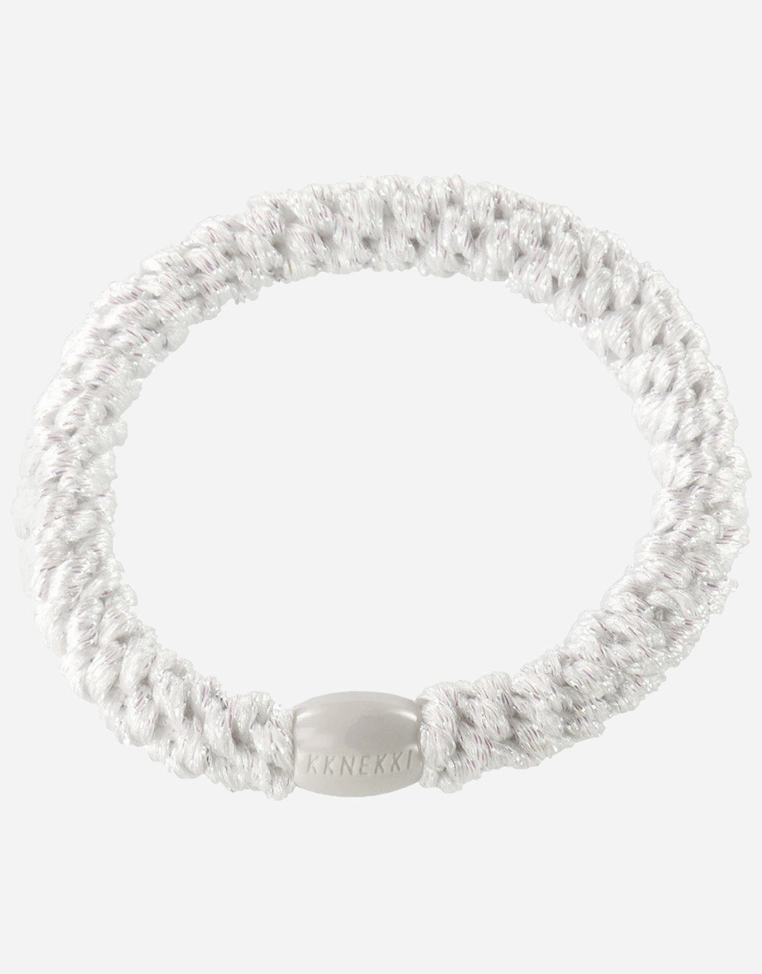 Original Hair Tie - White Glitter Kknekki - Kknekki fashion outlet