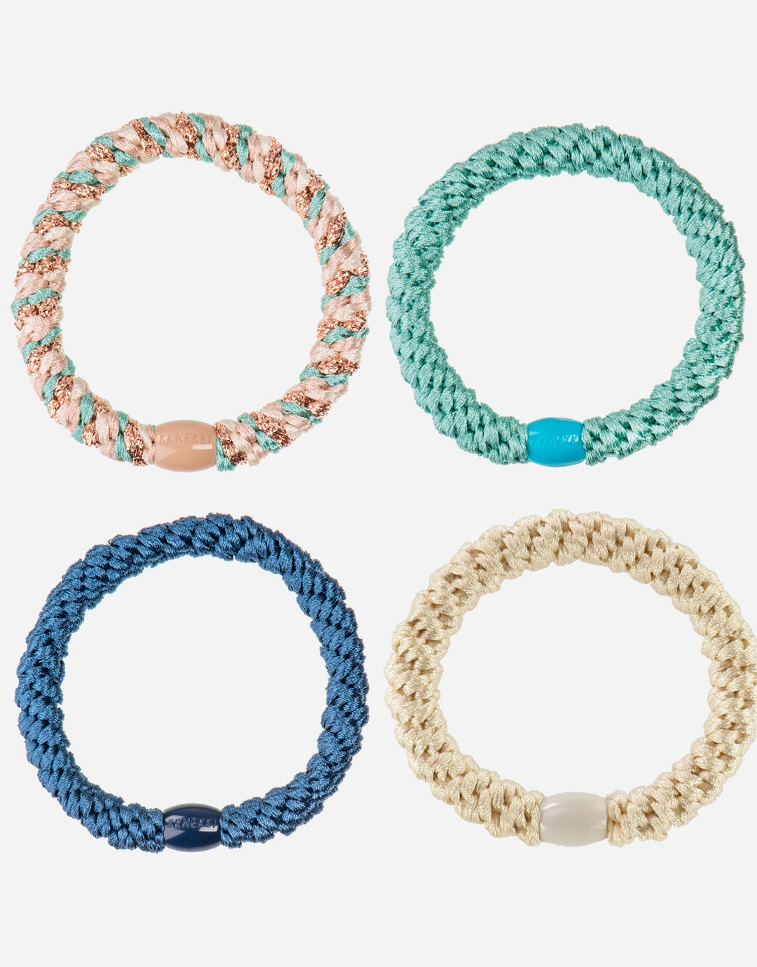 Original Hair Tie Bundle - Blue, Aqua and Ivory