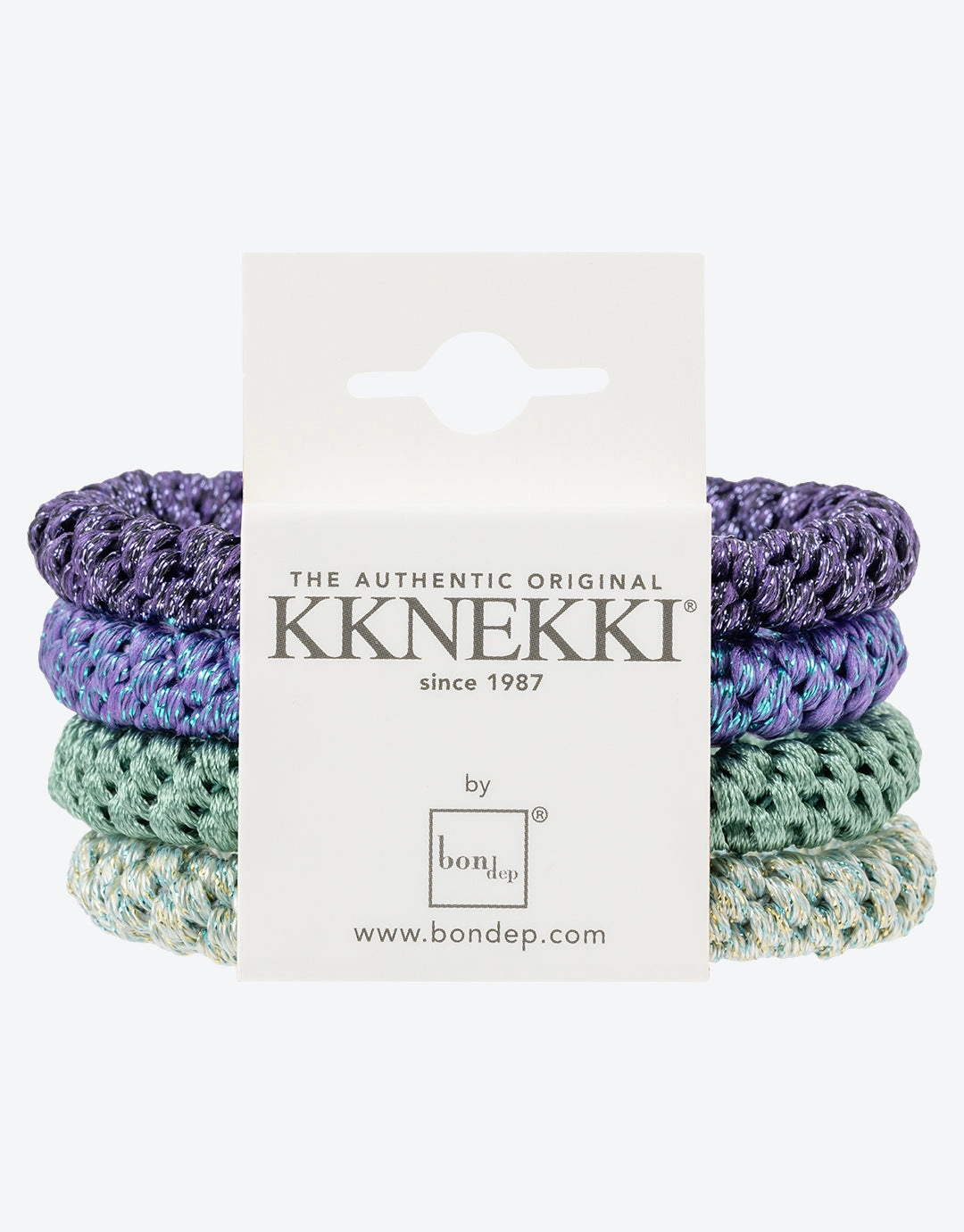 Original Hair Tie Bundle - Green and Purple Glitter Kknekki - Kknekki fashion outlet