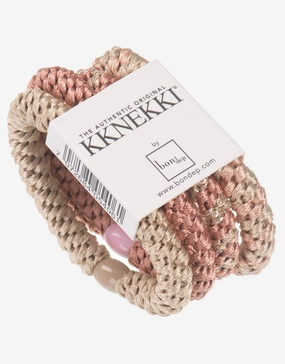 Original Hair Tie Bundle - Pinky Beige and Golds Kknekki - Kknekki fashion outlet