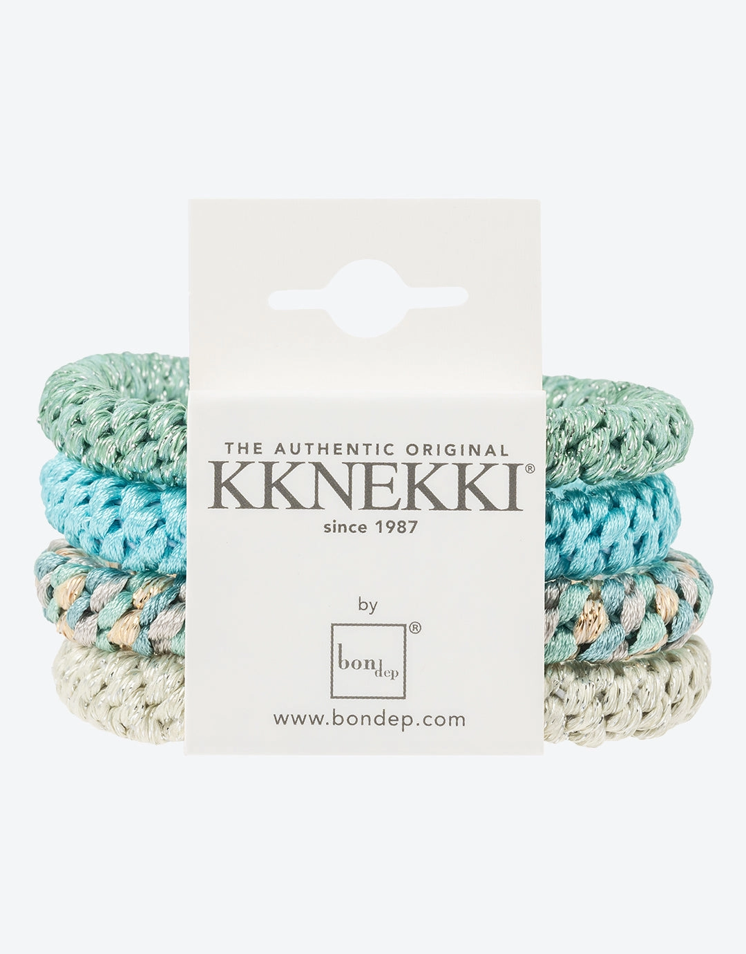 Original Hair Tie Bundle - Soft Mint and Turquoise Glitter Kknekki - Kknekki fashion outlet