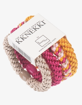 Original Hair Tie Bundle -Ivory, Pink and Golden Yellow Kknekki - Kknekki fashion outlet