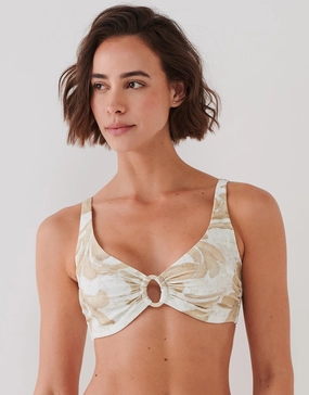 Ornation Ring Halter Bikini Top - Canvas Sand Swim Womens - beachwear discount