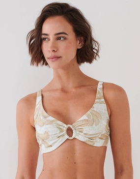Ornation Ring Halter Bikini Top - Canvas Sand Maryan Mehlhorn - Maryan Mehlhorn dresses