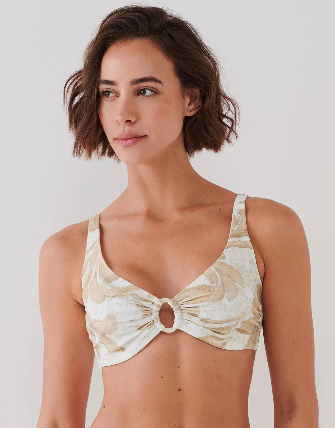 Ornation Ring Halter Bikini Top - Canvas Sand Maryan Mehlhorn - Maryan Mehlhorn dresses