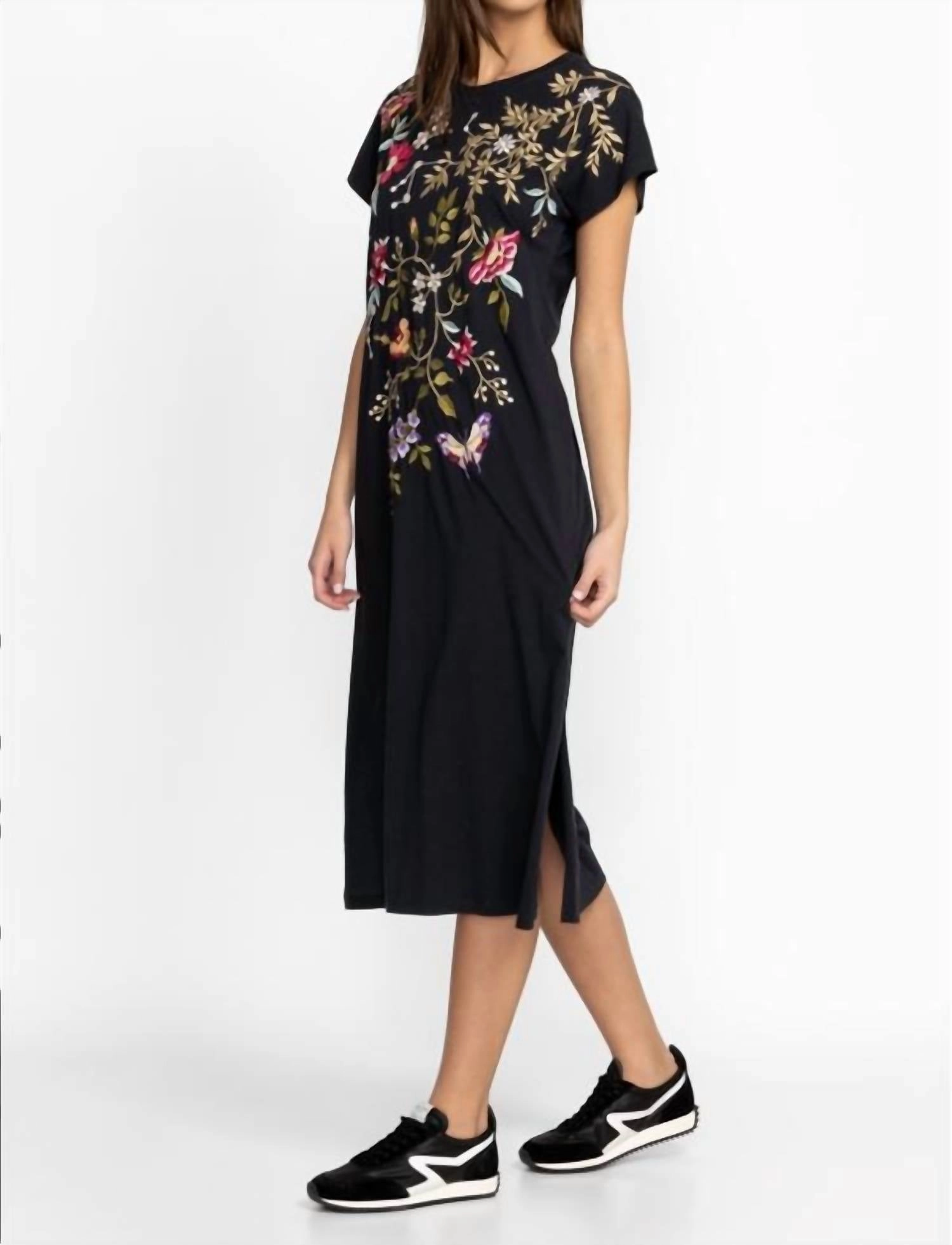 Osaka Relaxed Knit Dress In Black