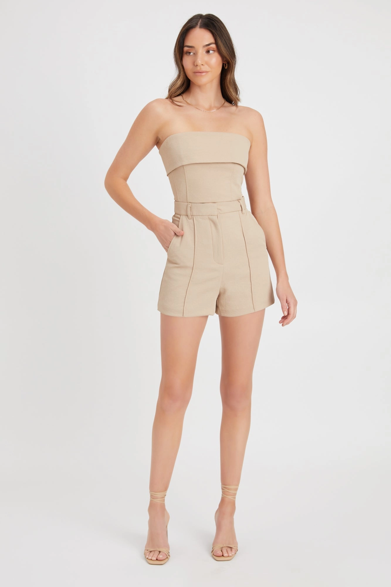 Oyster Pintuck Shorts womens jeans online discount